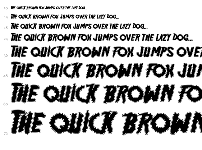 Friday 13 font waterfall